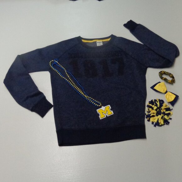 Victoria's Secret Pink Michigan Sweatshirt Size XS Navy Blue and Accessories - Picture 10 of 12